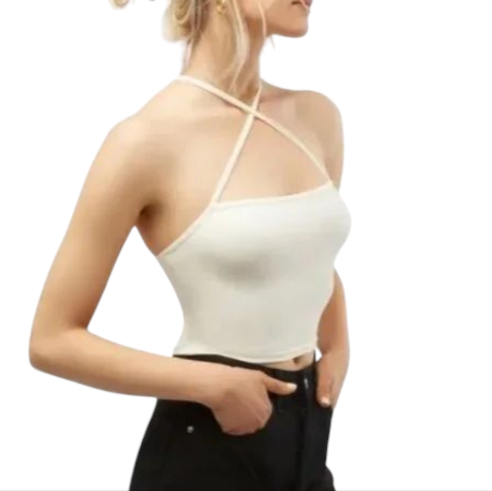 WeWoreWhat Ribbed Strappy Tank
